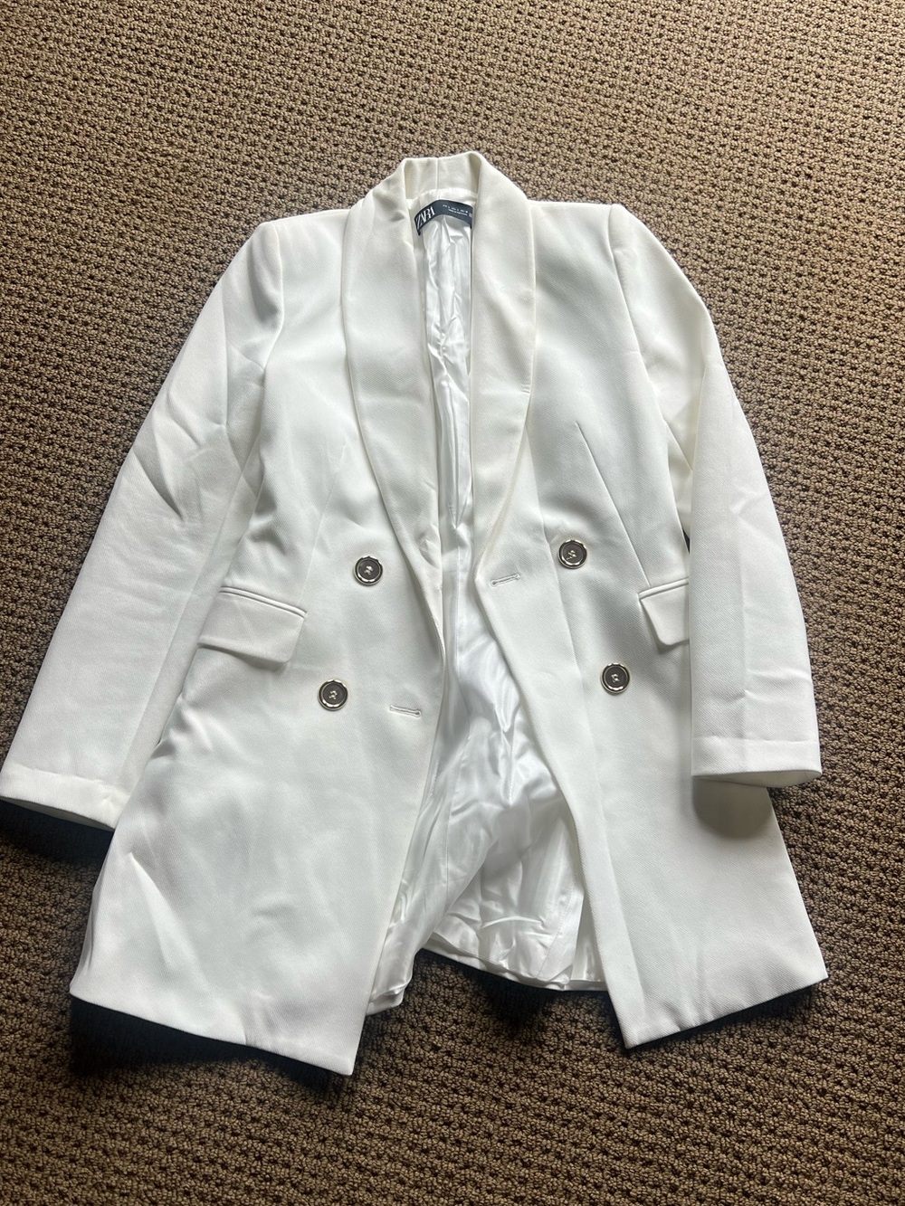 Zara White Blazer